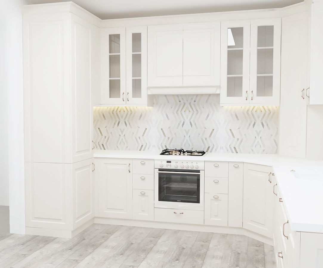 Ivory Kitchen Classical 3D model_3