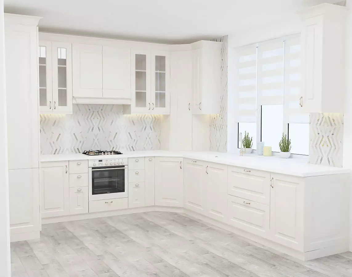 Ivory Kitchen Classical 3D model_0