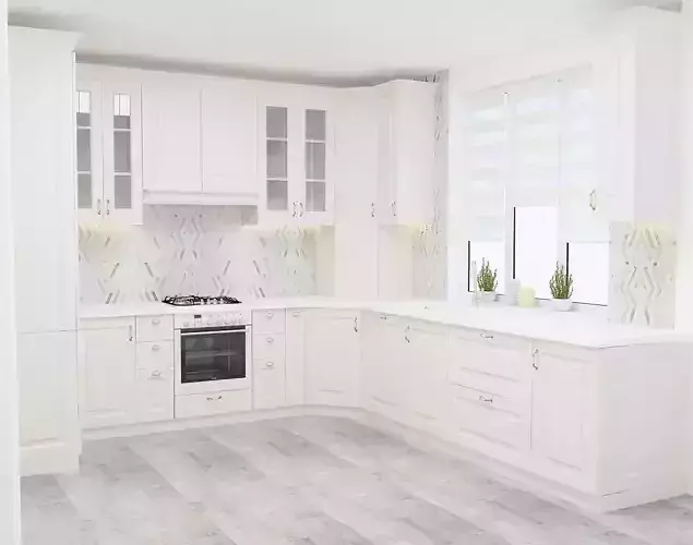 Ivory Kitchen Classical 3D model