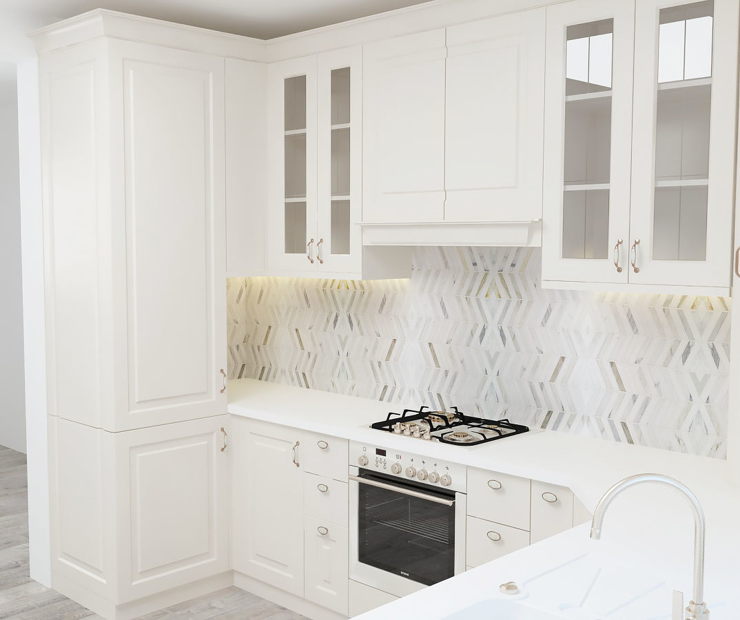 Ivory Kitchen Classical 3D model_2