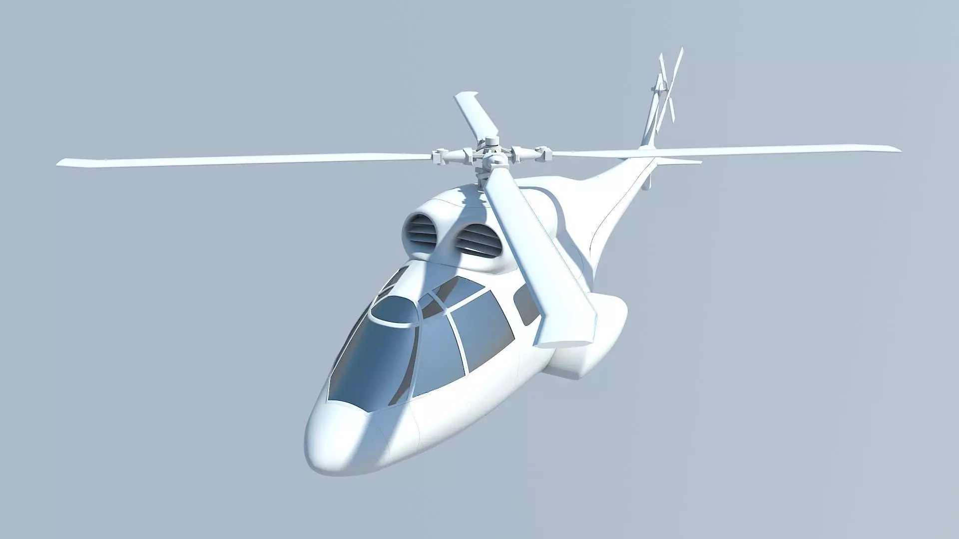 helico helicopter flying in sky 3D model_0