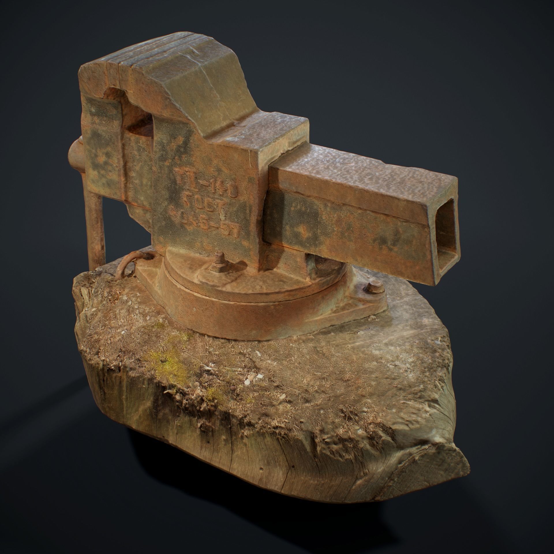PBR Rusted Vise  Scanned 3D model_2