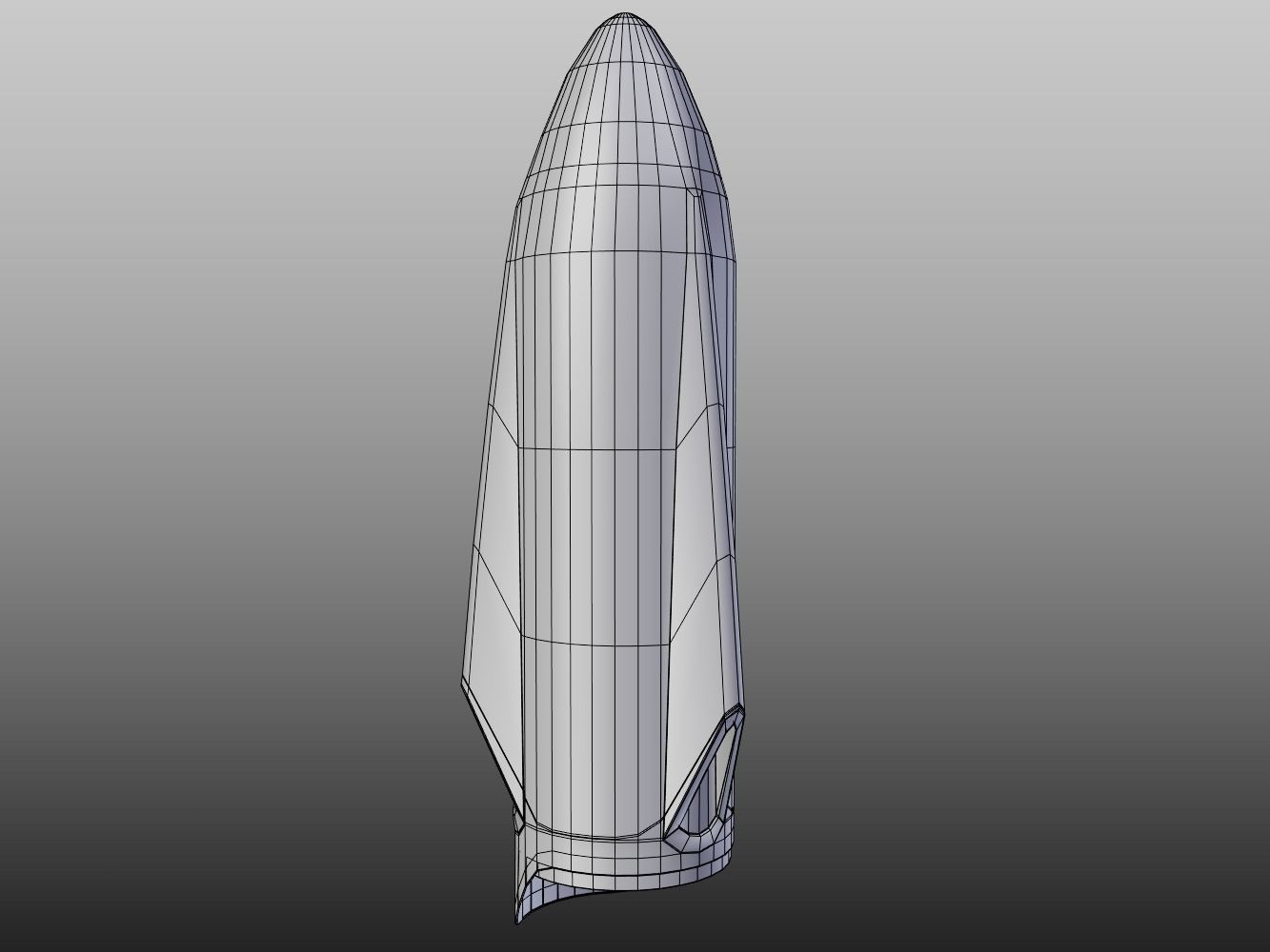 SpaceX - BFR - Big Falcon Rocket 3D model_12