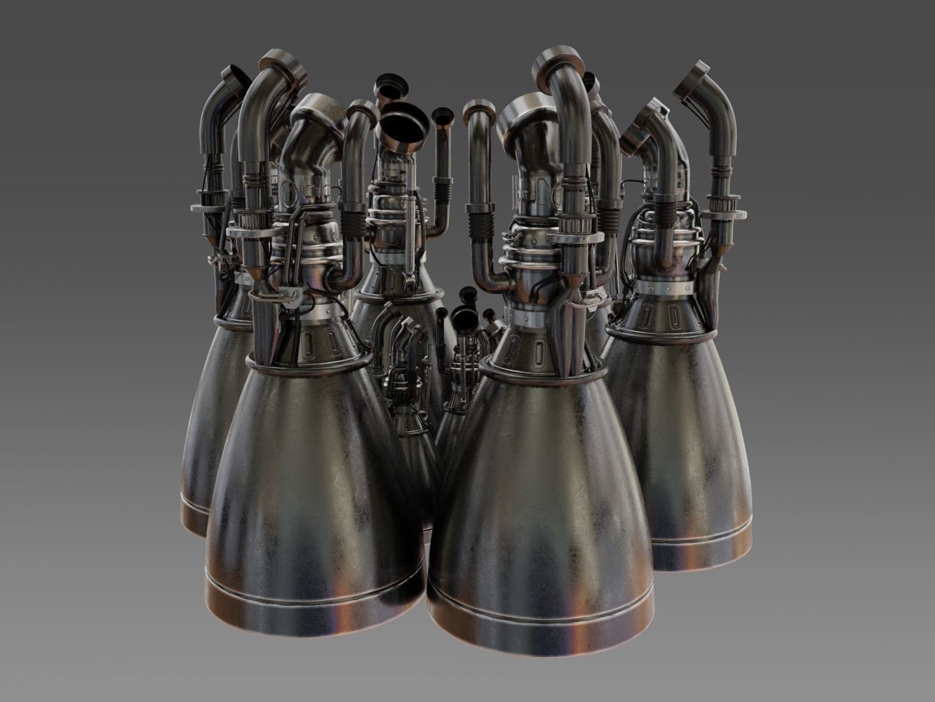 SpaceX - BFR - Big Falcon Rocket 3D model_4