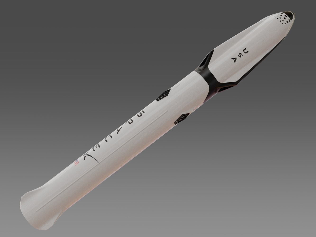 SpaceX - BFR - Big Falcon Rocket 3D model_1