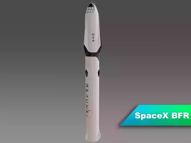 SpaceX - BFR - Big Falcon Rocket 3D model
