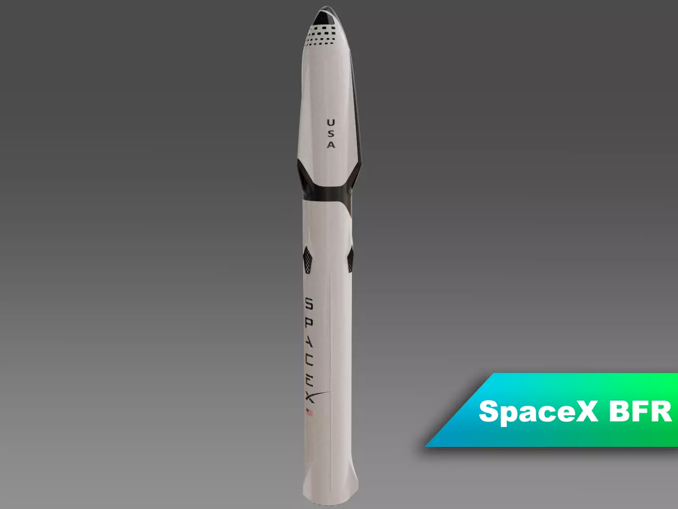 SpaceX - BFR - Big Falcon Rocket 3D model_0