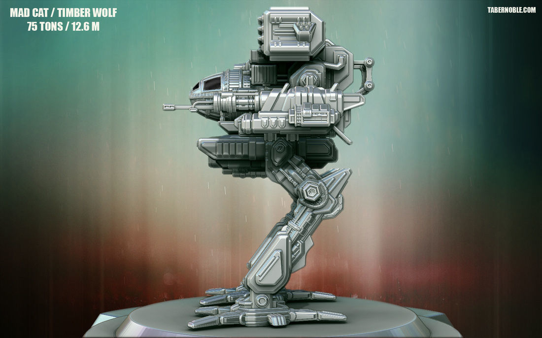 High-Poly Mechwarrior at - t 3D model_3