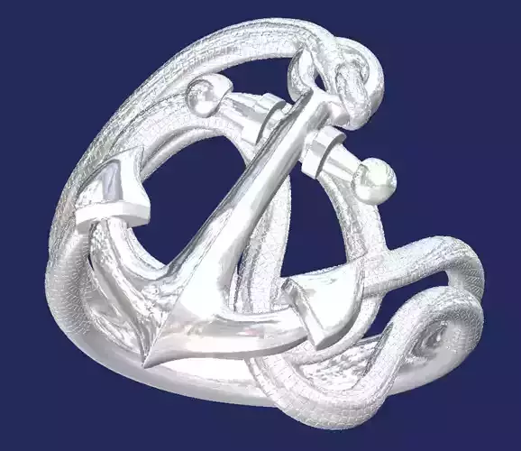 Anchor Rope Ring 3D print model