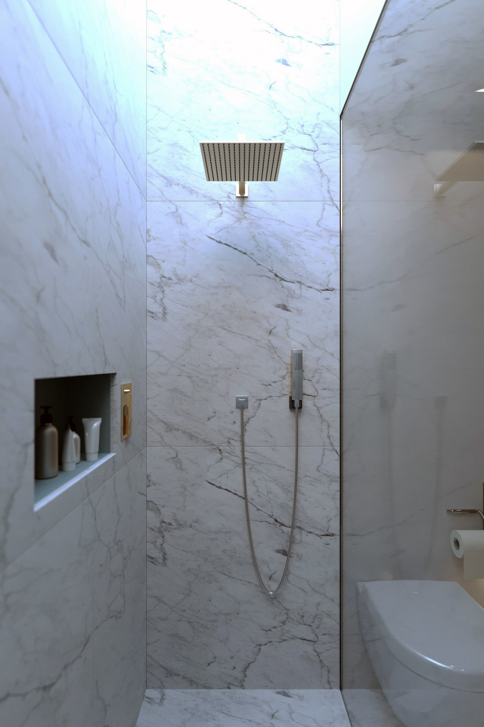 Corona Night and Day bathroom modern scene 3D model_3