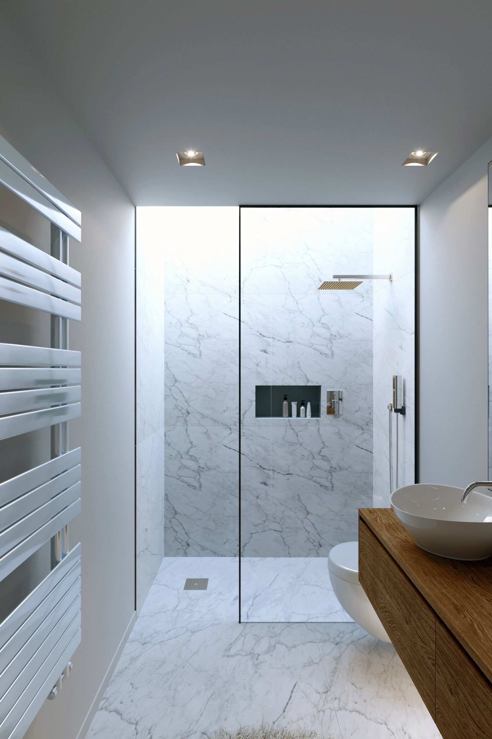 Corona Night and Day bathroom modern scene 3D model_6