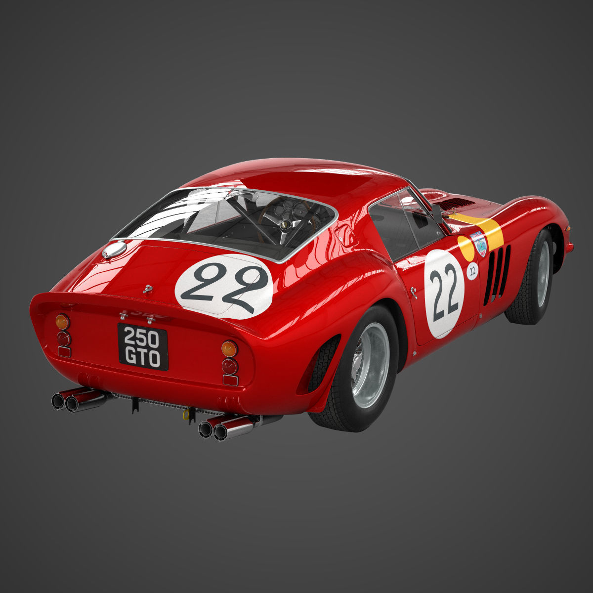 Ferrari 250 GTO - 3757GT - No Engine 3D model_8