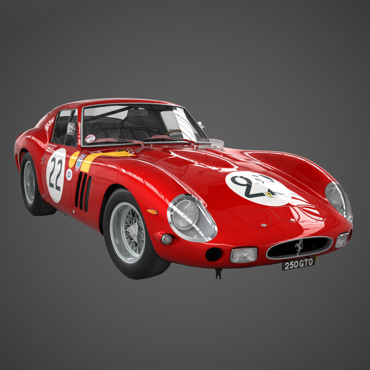 Ferrari 250 GTO - 3757GT - No Engine 3D model_4