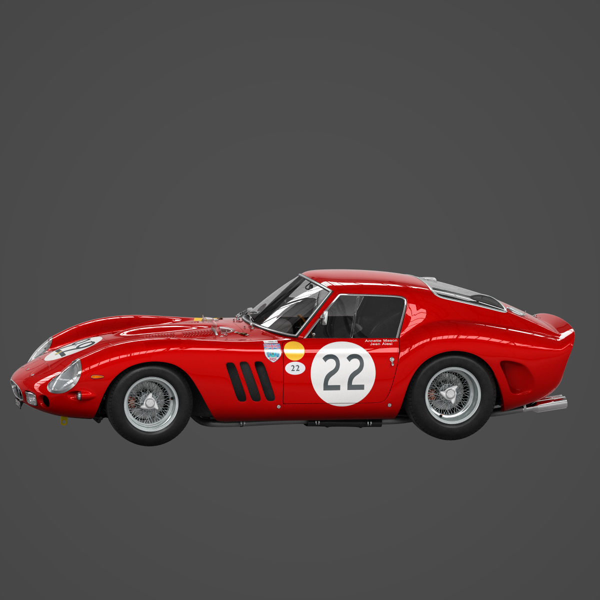 Ferrari 250 GTO - 3757GT - No Engine 3D model_10