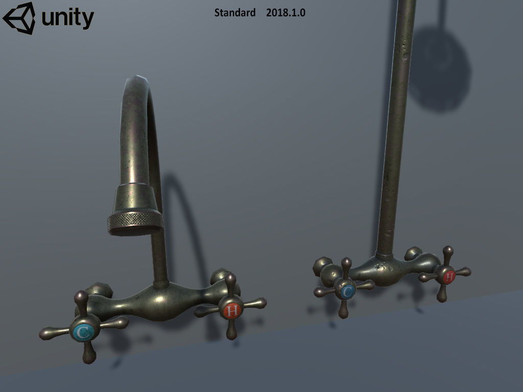 Faucet Shower Bathroom Set Free low-poly 3D model_11