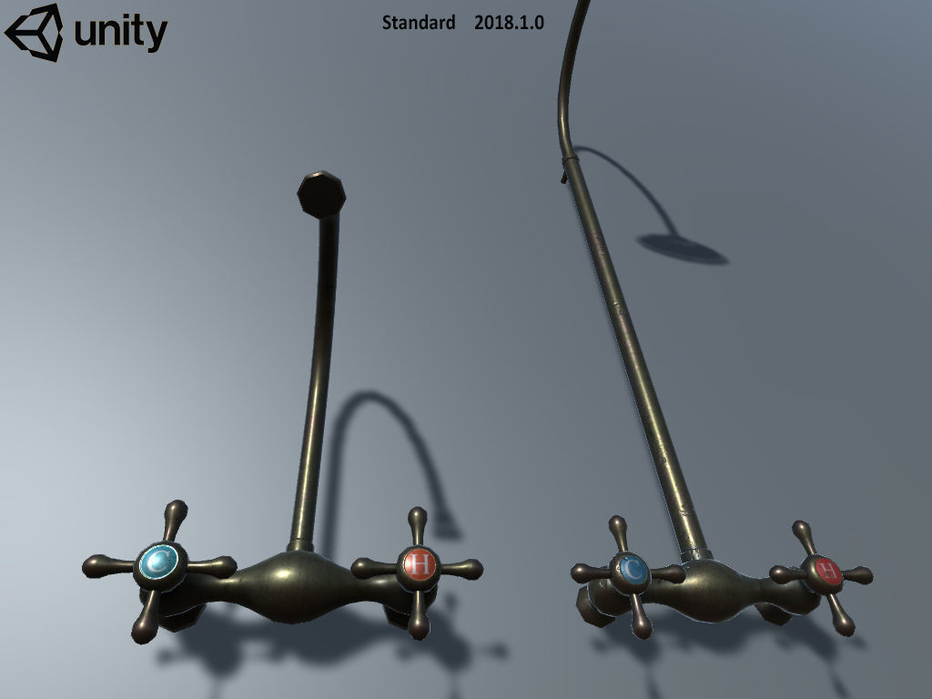 Faucet Shower Bathroom Set Free low-poly 3D model_1