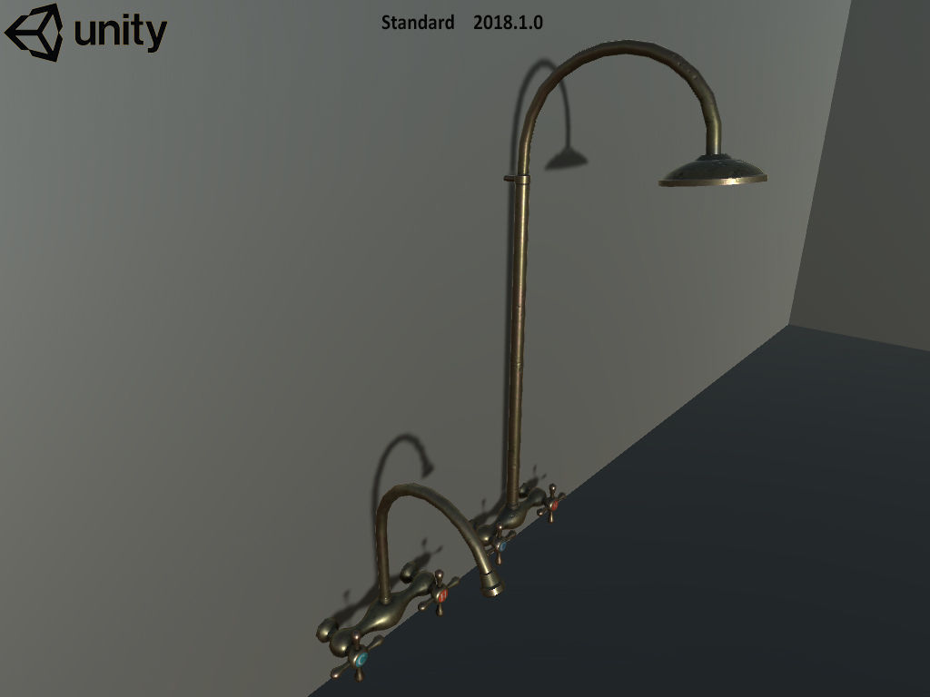 Faucet Shower Bathroom Set Free low-poly 3D model_3