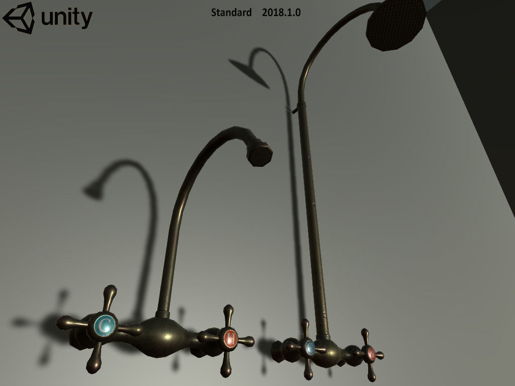 Faucet Shower Bathroom Set Free low-poly 3D model_7