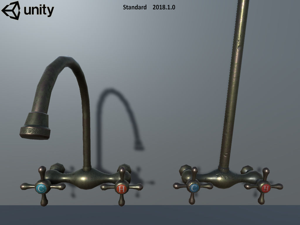 Faucet Shower Bathroom Set Free low-poly 3D model_2