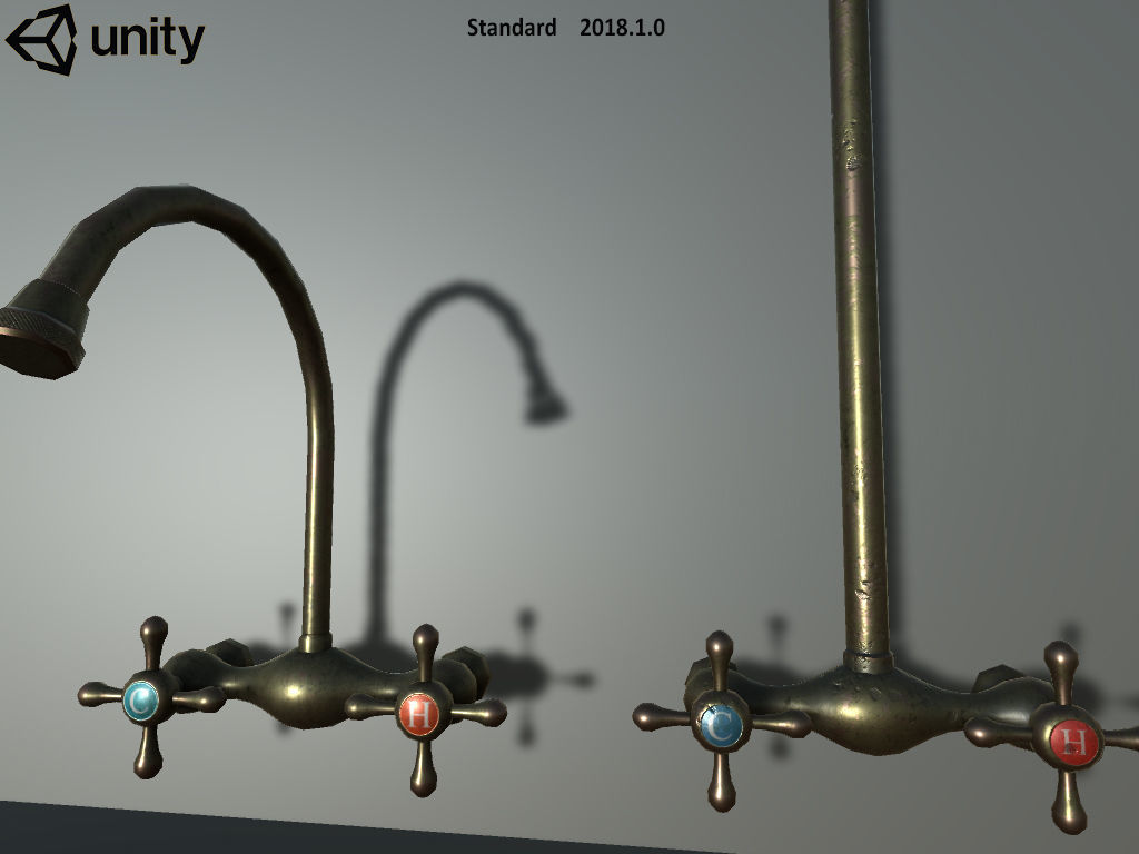 Faucet Shower Bathroom Set Free low-poly 3D model_8