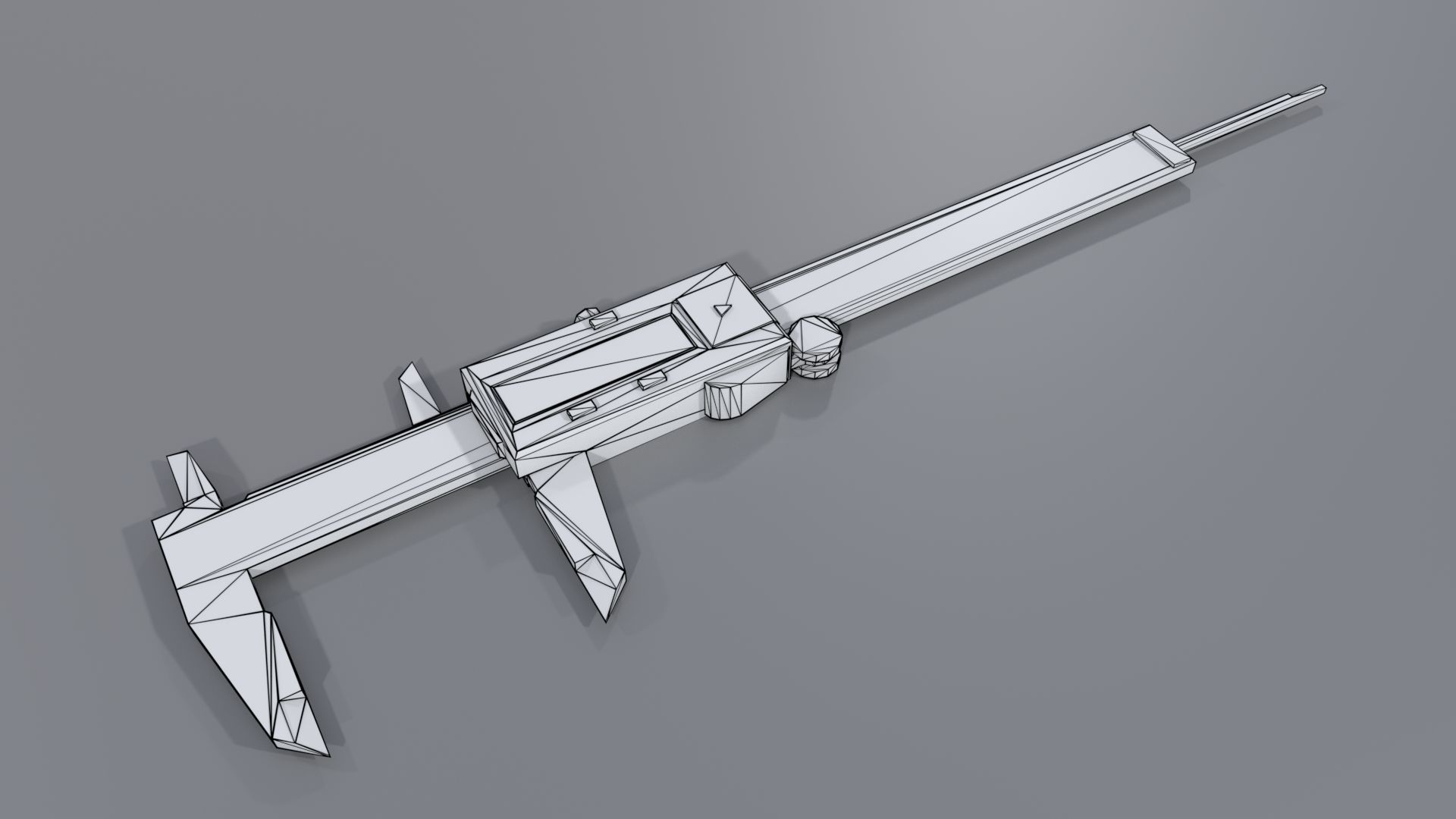 Digital caliper PBR Low-poly 3D model_7