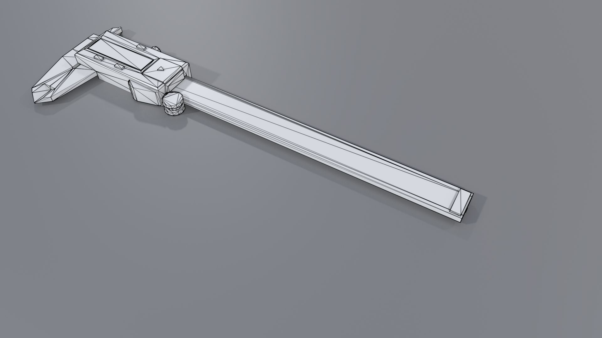 Digital caliper PBR Low-poly 3D model_12