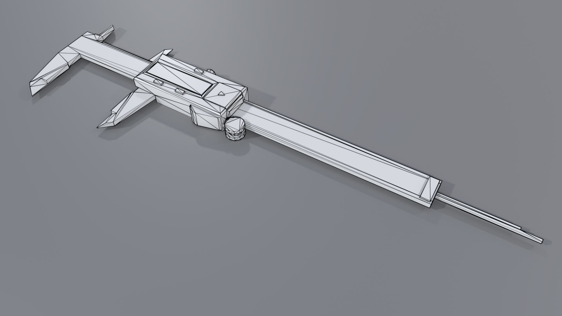 Digital caliper PBR Low-poly 3D model_11