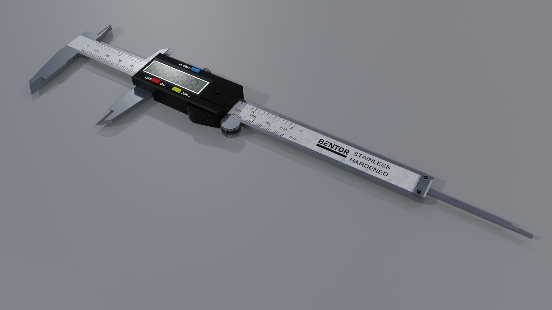 Digital caliper PBR Low-poly 3D model_4