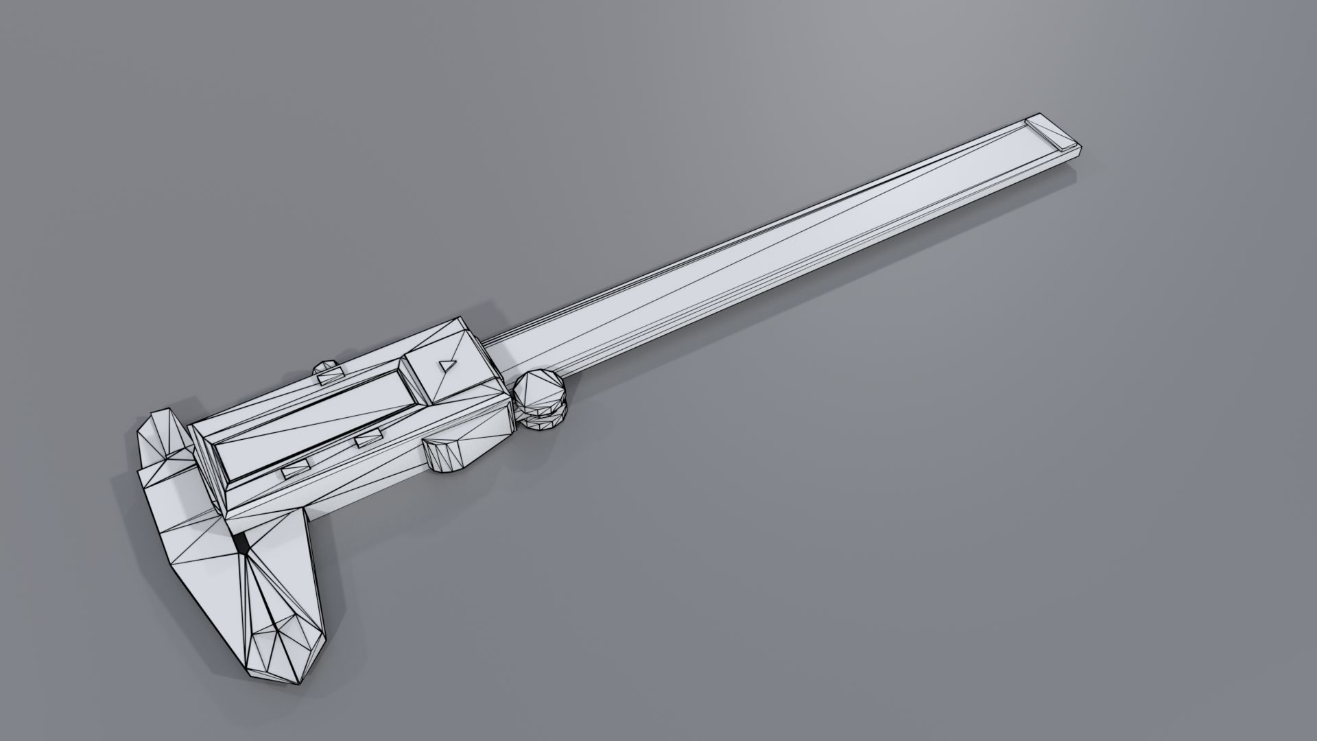 Digital caliper PBR Low-poly 3D model_8