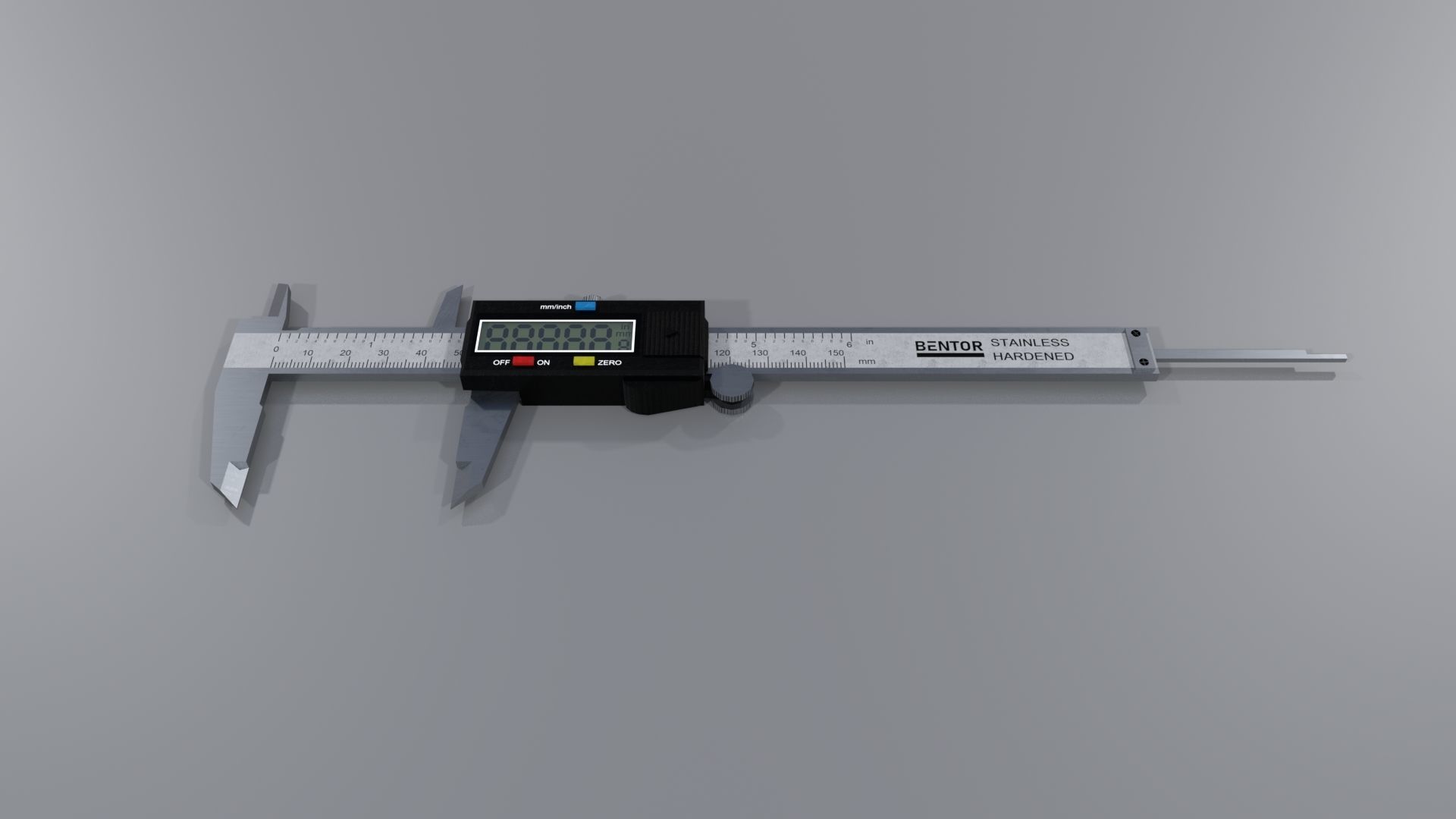 Digital caliper PBR Low-poly 3D model_2