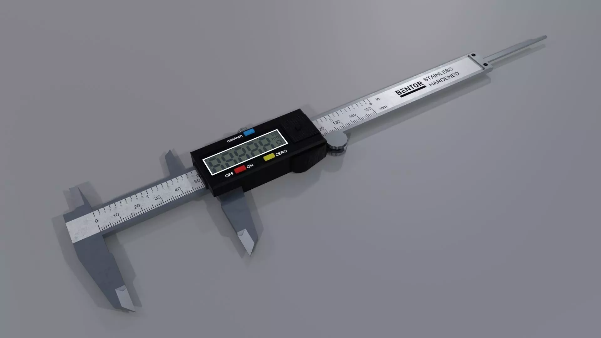 Digital caliper PBR Low-poly 3D model_0