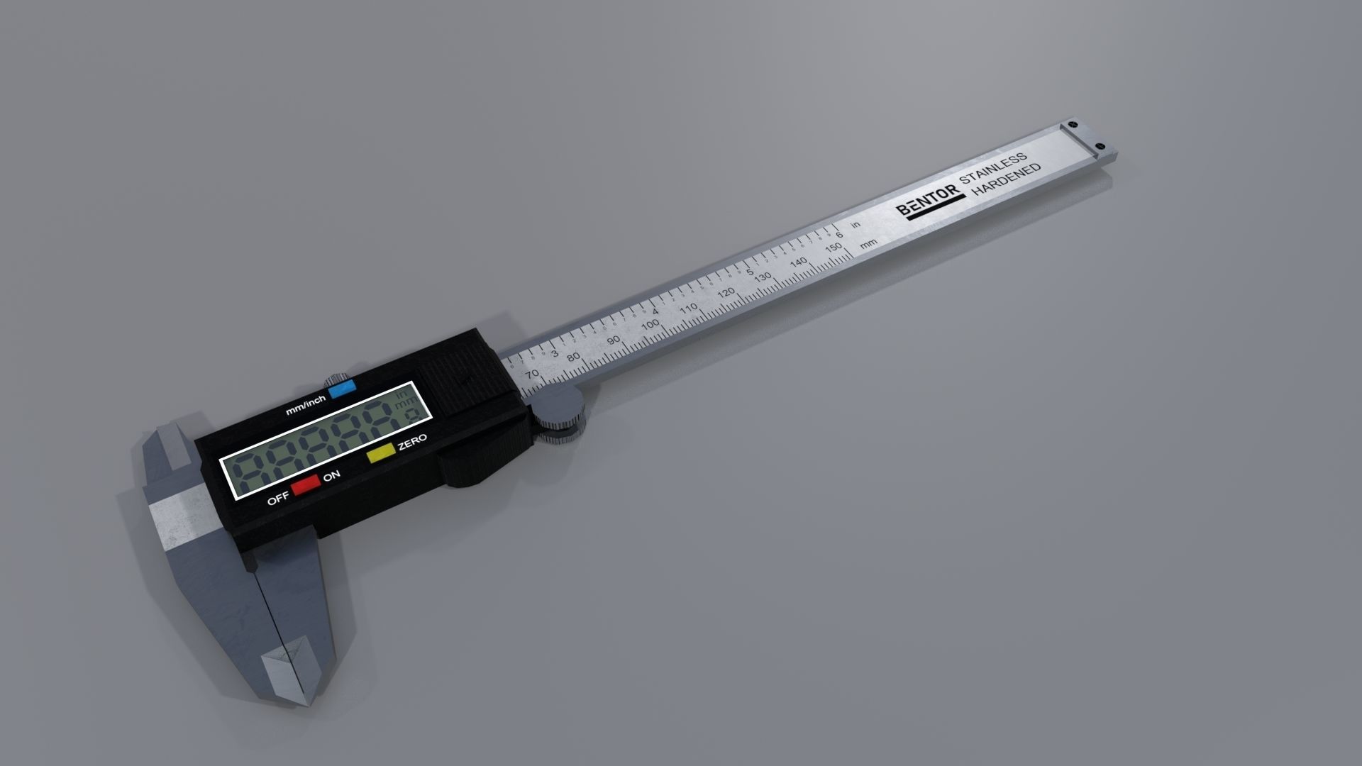 Digital caliper PBR Low-poly 3D model_1