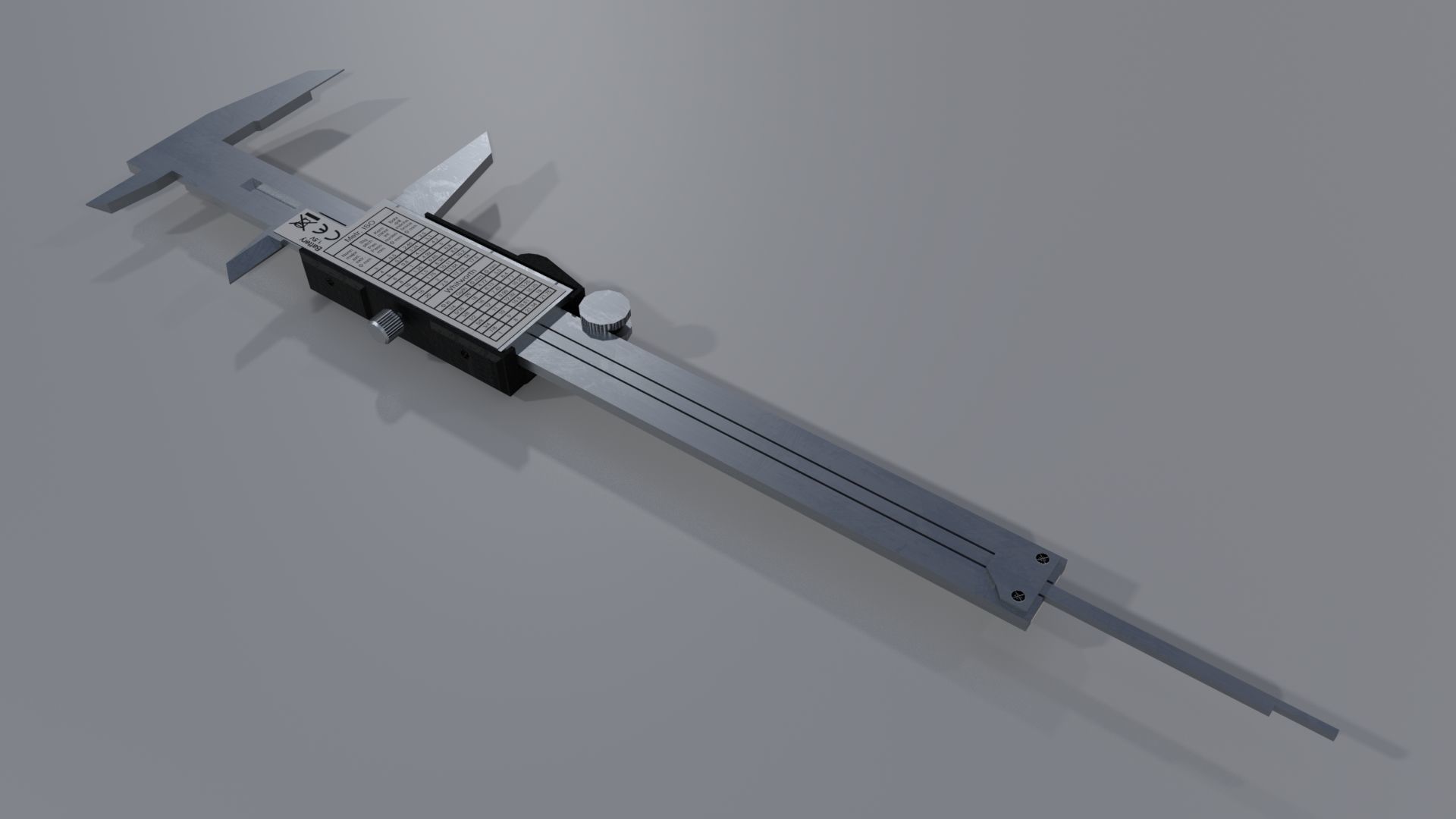 Digital caliper PBR Low-poly 3D model_6
