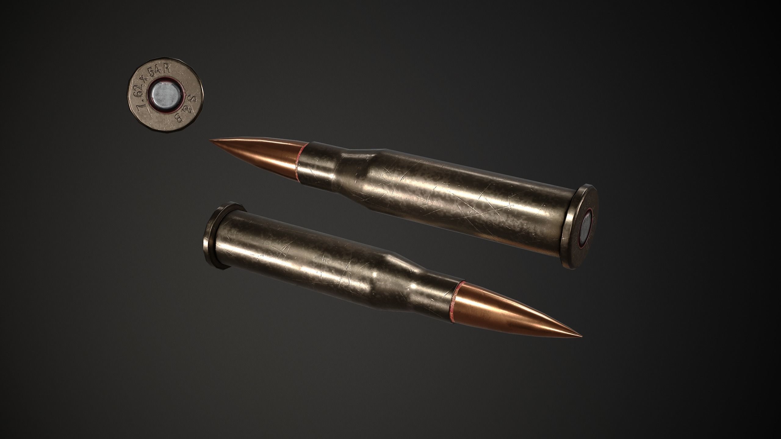 PBR Soviet Mosin Nagant M38 Low-poly 3D model_11