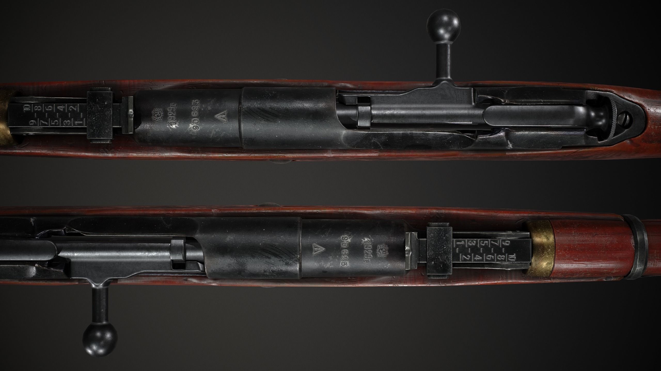 PBR Soviet Mosin Nagant M38 Low-poly 3D model_2