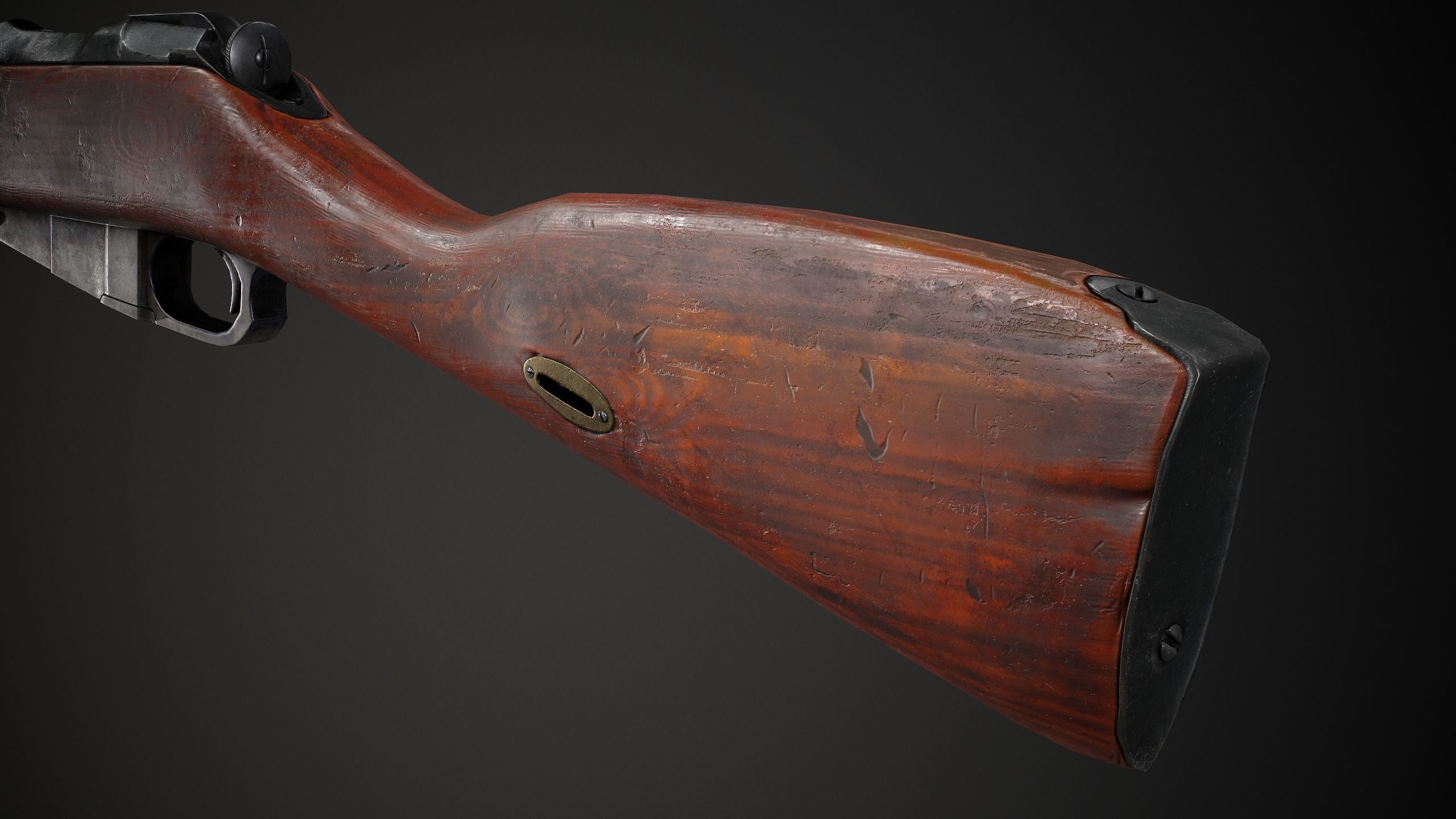PBR Soviet Mosin Nagant M38 Low-poly 3D model_5