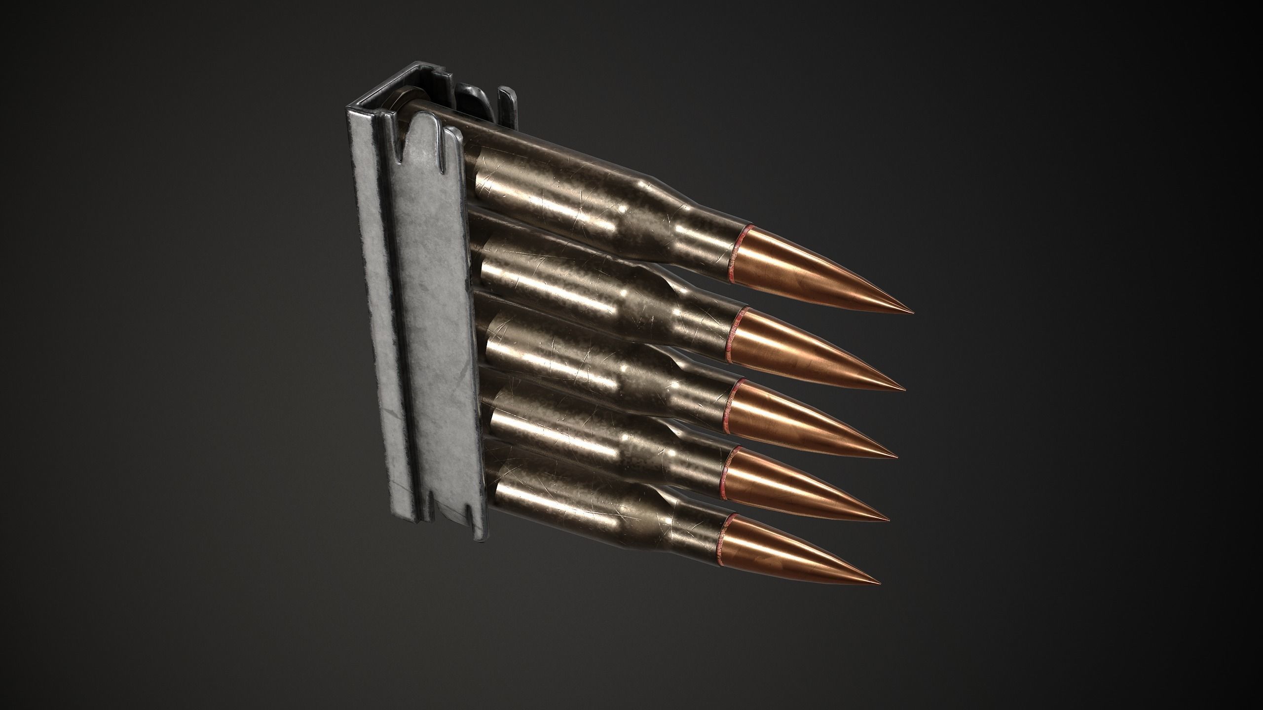 PBR Soviet Mosin Nagant M38 Low-poly 3D model_10