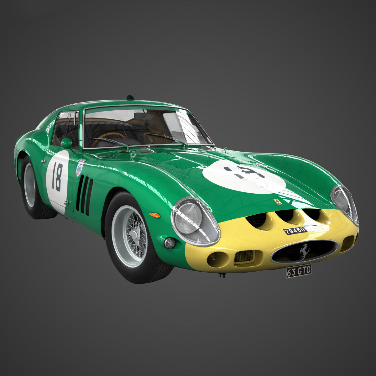 Ferrari 250 GTO - 3767 GT - No Engine 3D model_2