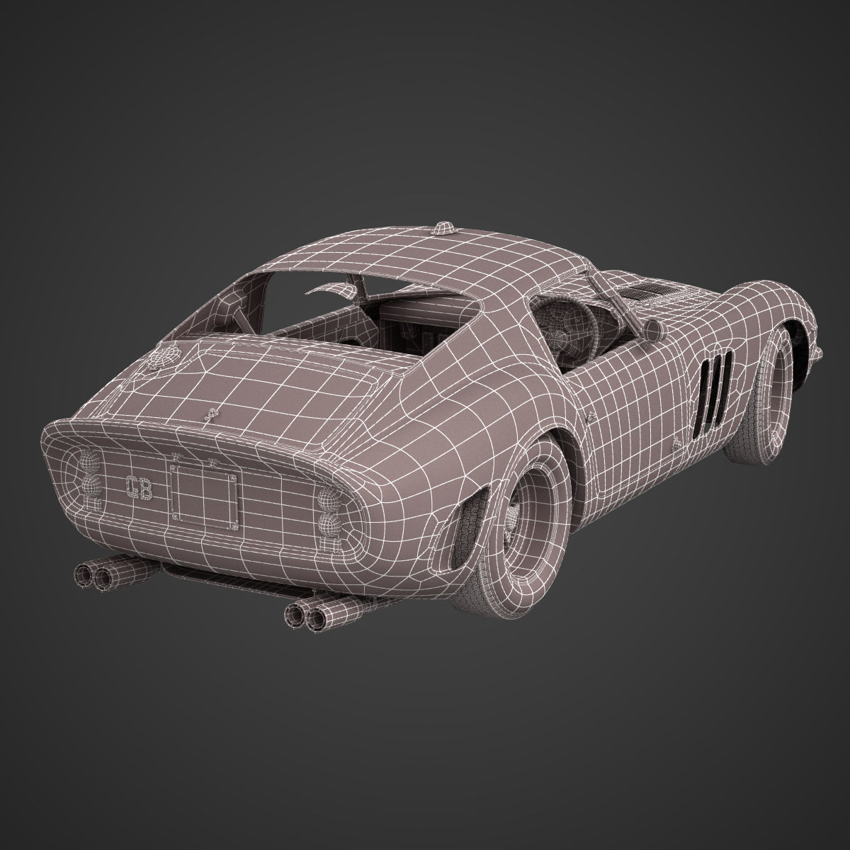Ferrari 250 GTO - 3767 GT - No Engine 3D model_12