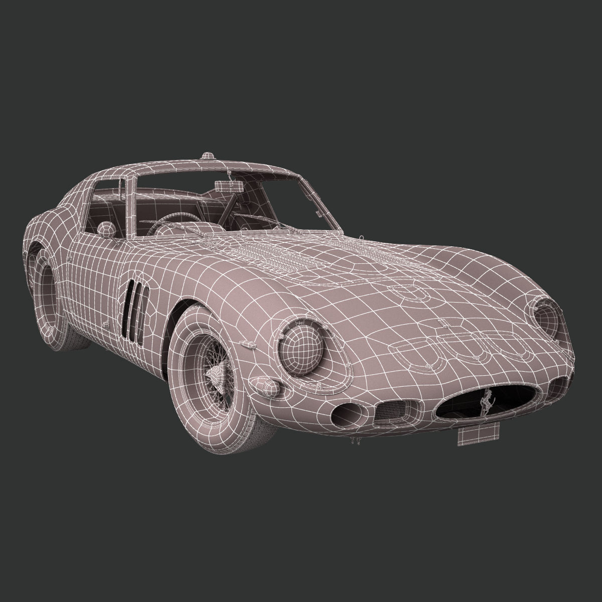 Ferrari 250 GTO - 3767 GT - No Engine 3D model_3