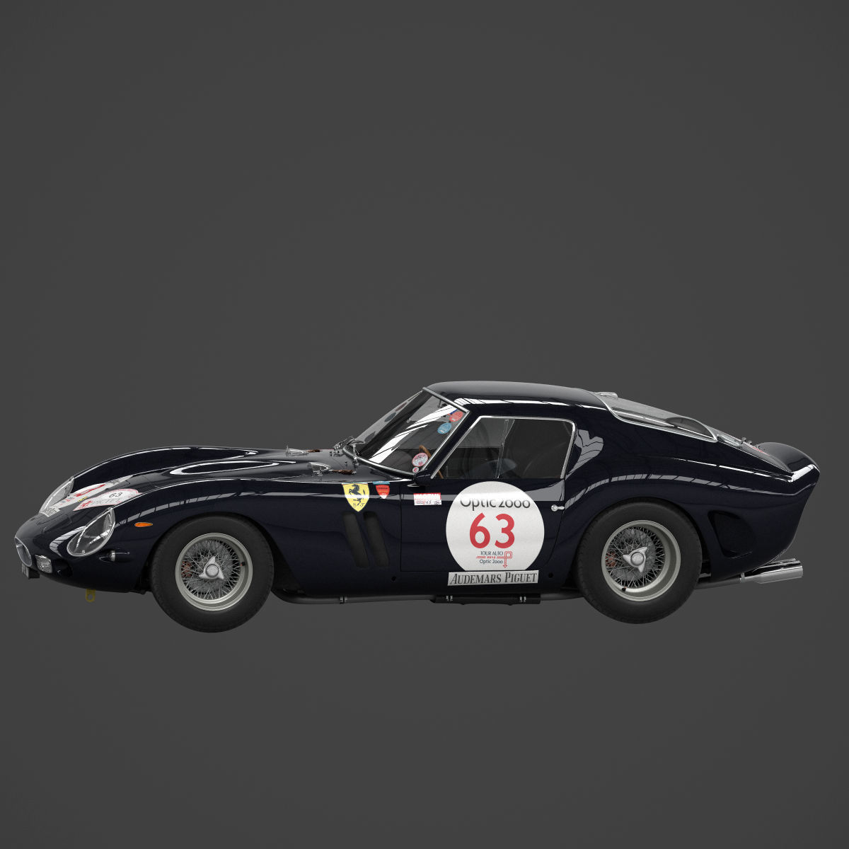 Ferrari 250 GTO - 4219GT - No Engine 3D model_8