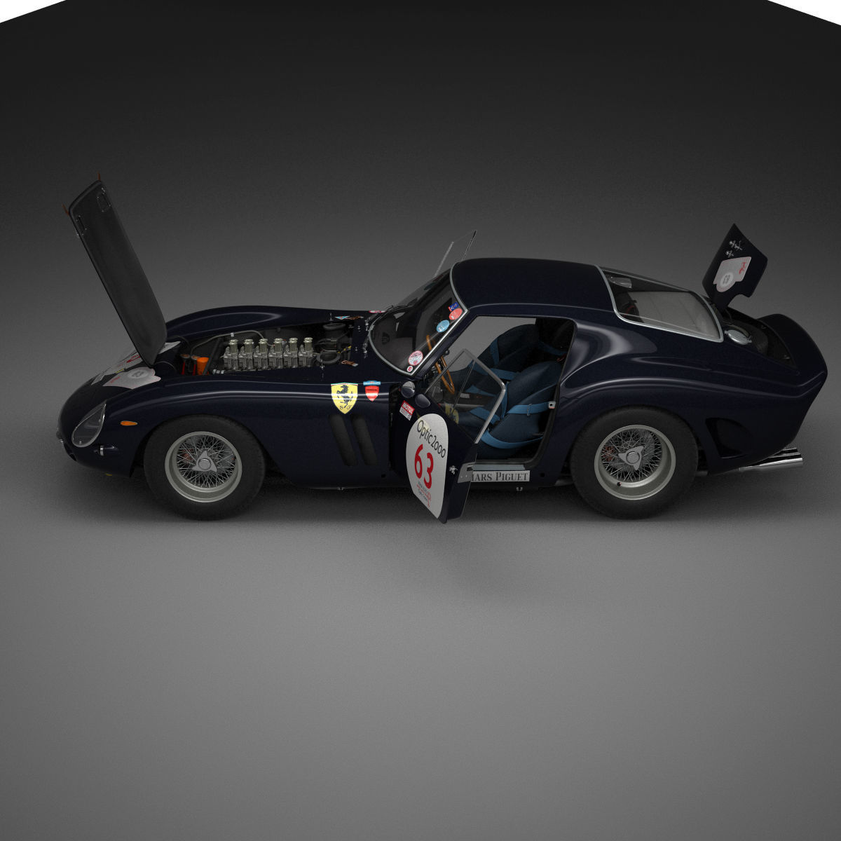 Ferrari 250 GTO - 4219GT - No Engine 3D model_75