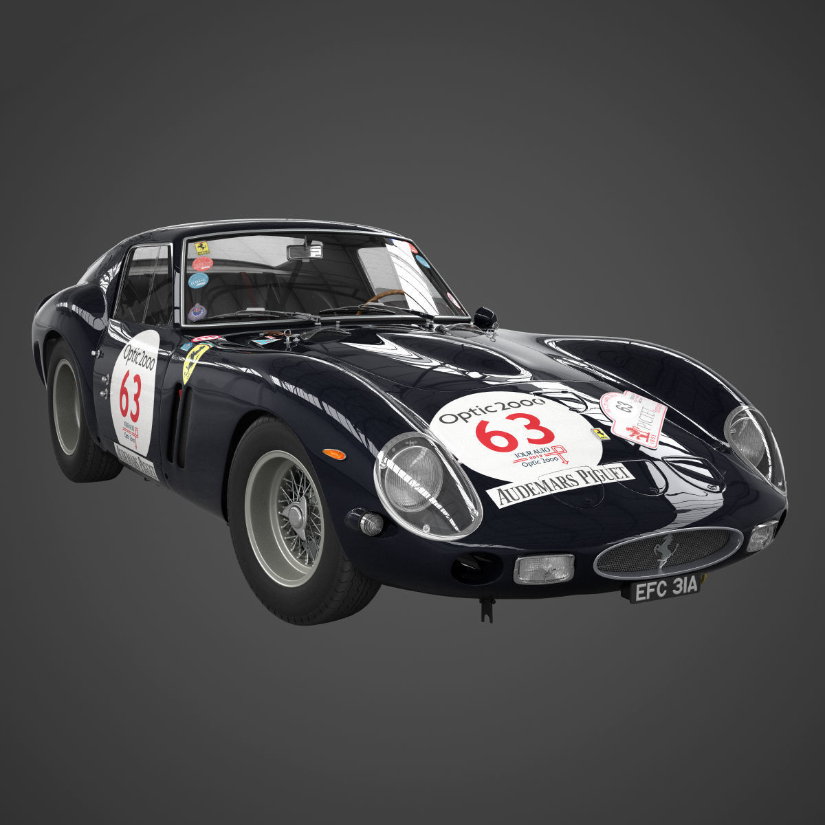 Ferrari 250 GTO - 4219GT - No Engine 3D model_4
