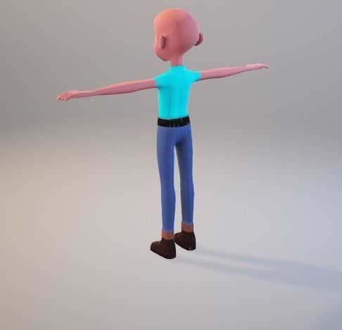 Personagem Cartooon  Low-poly 3D model_1