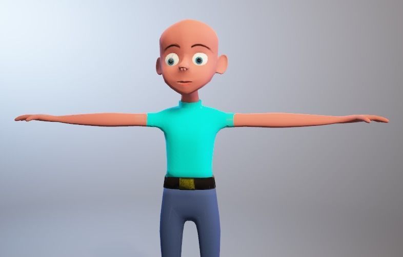 Personagem Cartooon  Low-poly 3D model_4