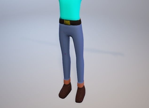 Personagem Cartooon  Low-poly 3D model_3