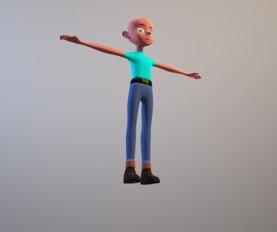 Personagem Cartooon  Low-poly 3D model_2