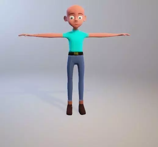 Personagem Cartooon  Low-poly 3D model_0