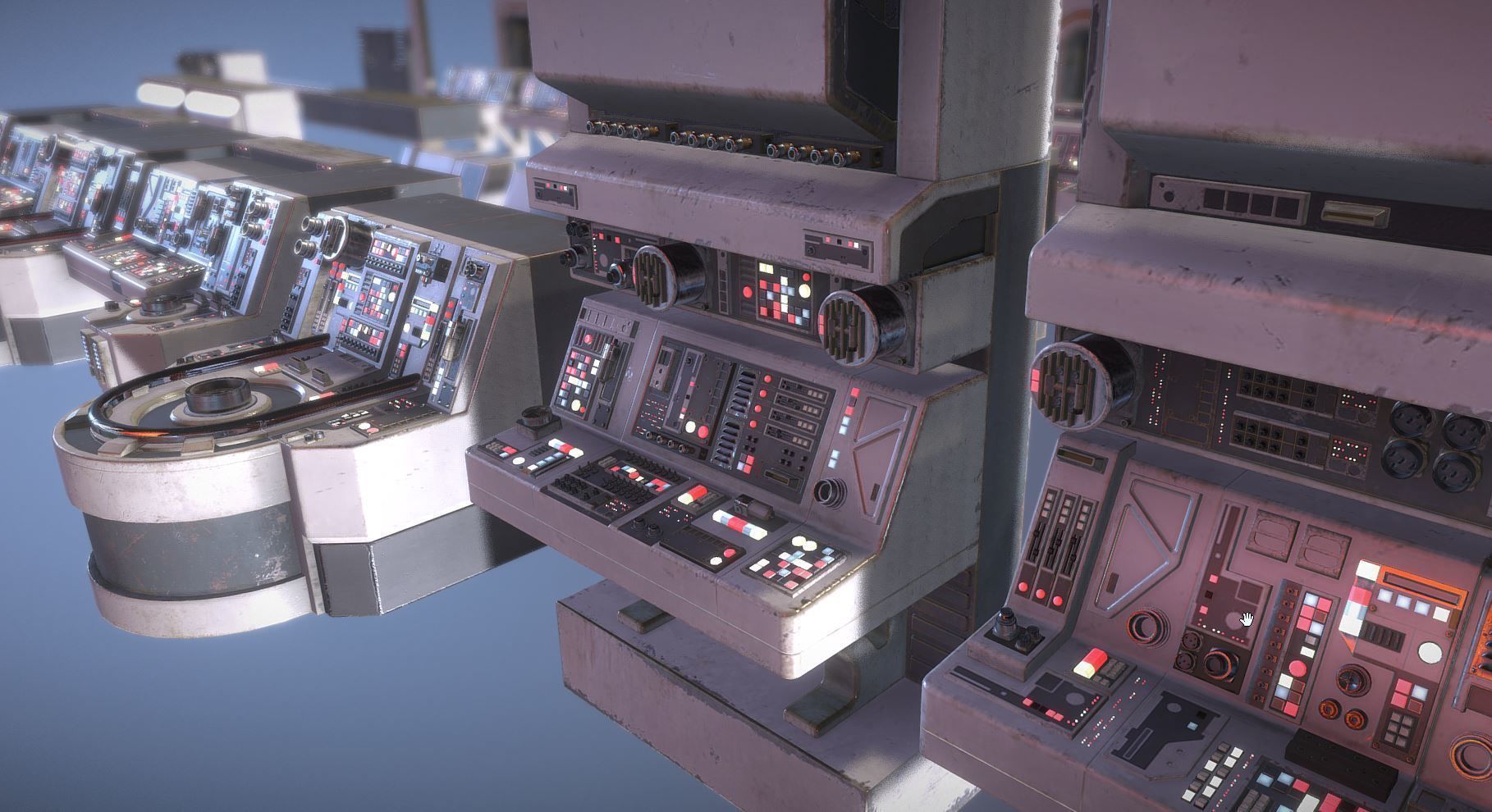 Sci Fi Parts Kit 1 Low-poly 3D model_4