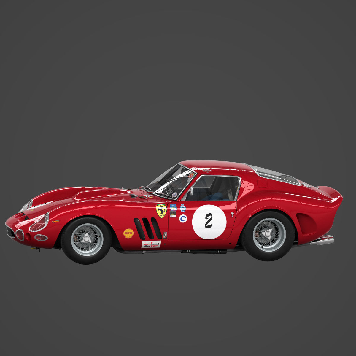Ferrari 250 GTO - 330 GTO - 4561SA - No Engine 3D model_9